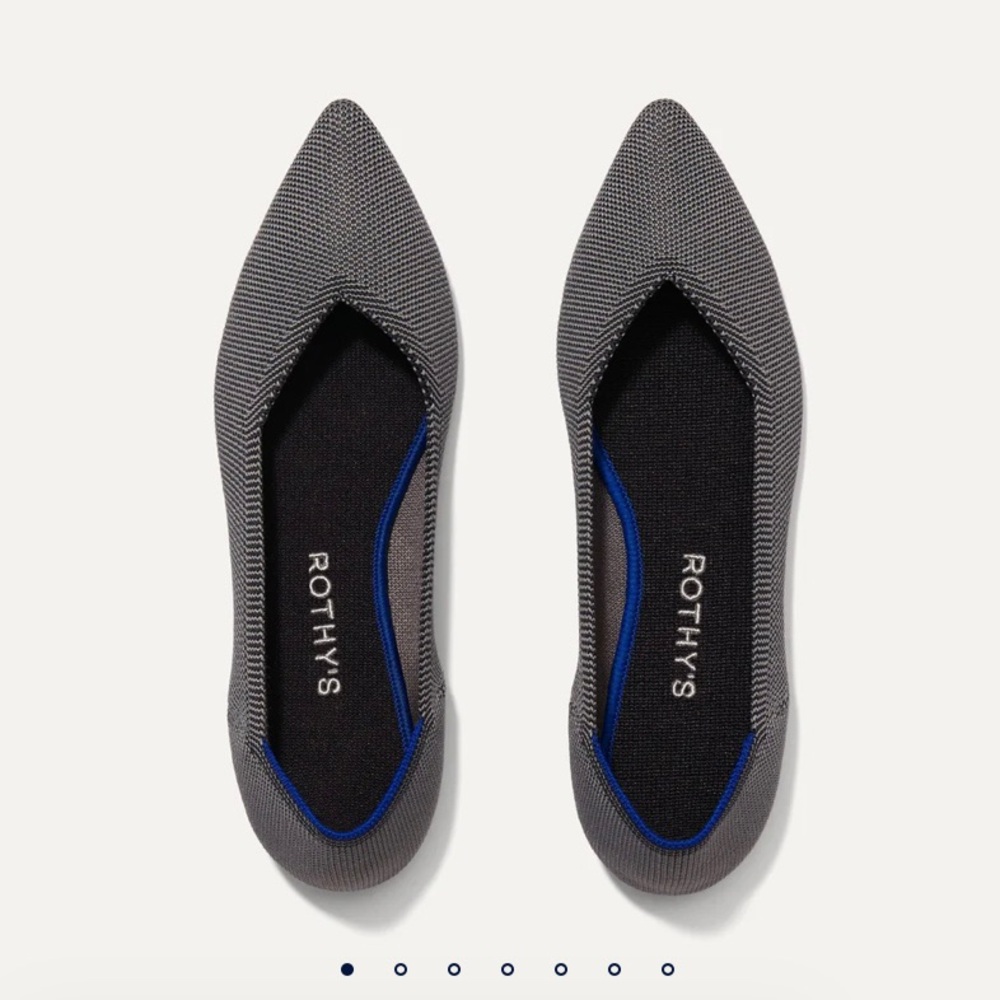 Rothy’s “The Point” Flats in Gray (sz. 8)